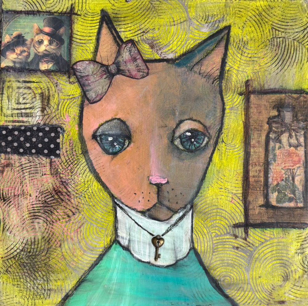 12x12" MixedMedia Portrait
